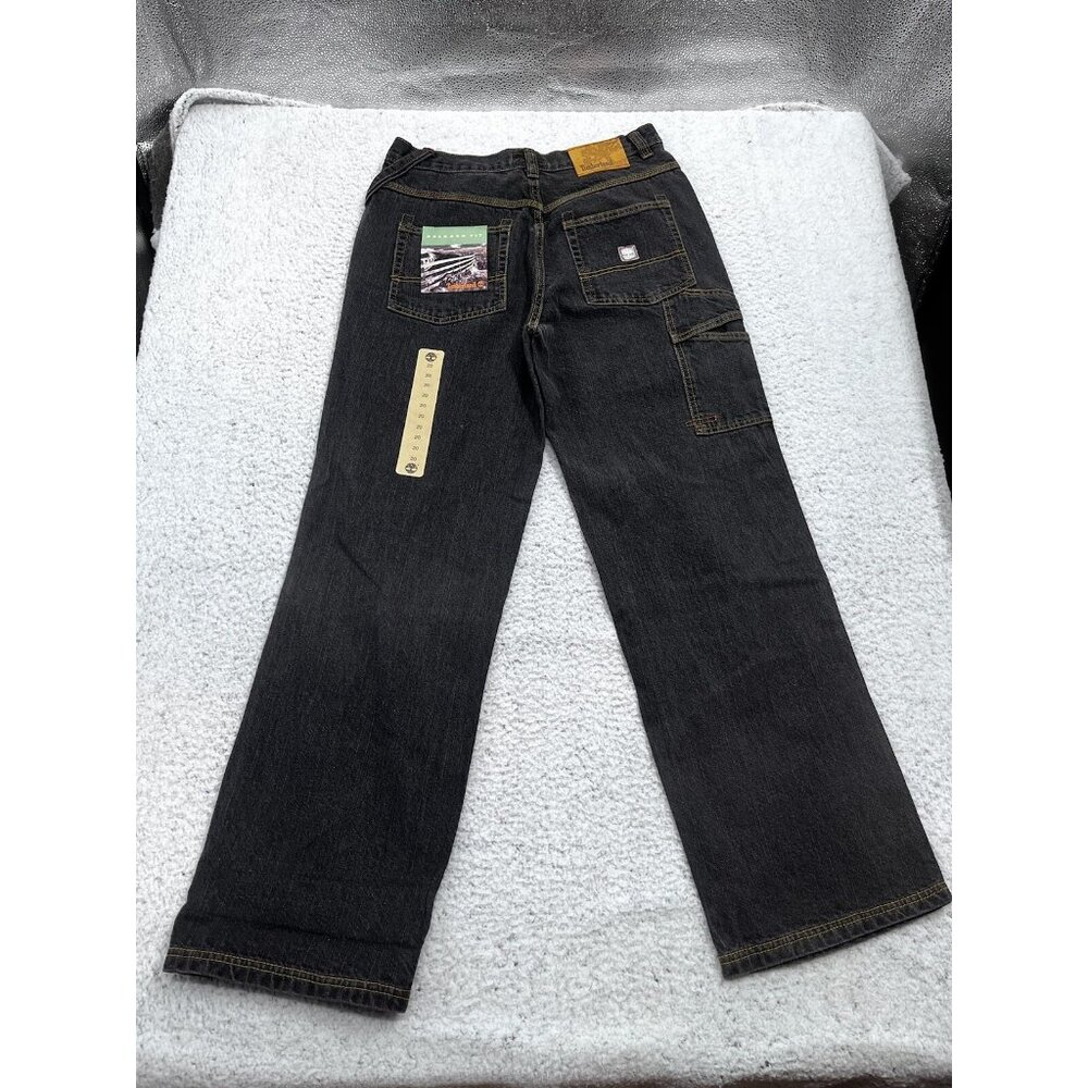 Timberland Jeans Big Boys 20 Relaxed Fit Black Dark Wash Denim High Rise NWT - Picture 13 of 14